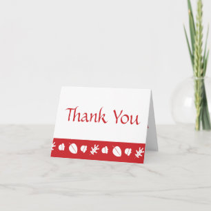Cartão De Agradecimento Fall Leaves in Cherry Thank You Card