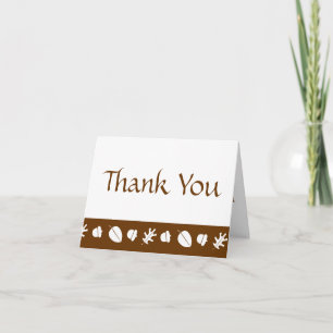 Cartão De Agradecimento Fall Leaves in Chocolate Thank You Card