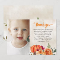 Fall Orange Pumpkin Patch Birthday