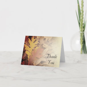 Cartão De Agradecimento Fall Painted Leaves Bridesmaid Obrigado