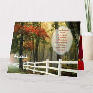 Cartão De Agradecimento Fall Scene Custom Pastor Appreciation From All