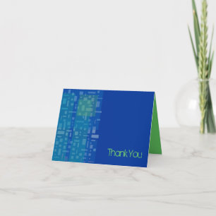 Cartão De Agradecimento FALLING STARS & SQUARES Folded Thank You Card