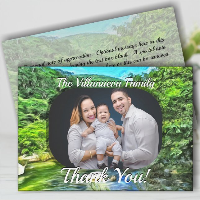 Cartão De Agradecimento Família Obrigado Vallarta River South 0366 Card (Criador carregado)