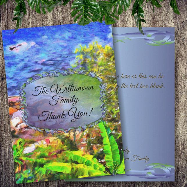 Cartão De Agradecimento Família Obrigado Yelapa Path View 0819 (Criador carregado)