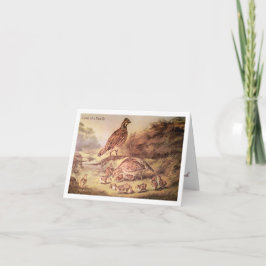 Cartão De Agradecimento Family of Quail Woodland Nature Thank You Card