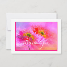 Cartão de agradecimento fantasia floral