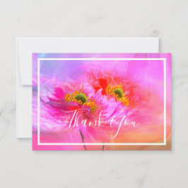 Cartão de agradecimento fantasia floral