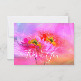 Cartão de agradecimento fantasia floral