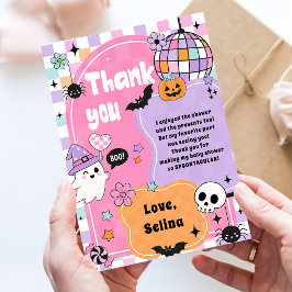 Cartão De Agradecimento Fantasma de Halloween Assustador