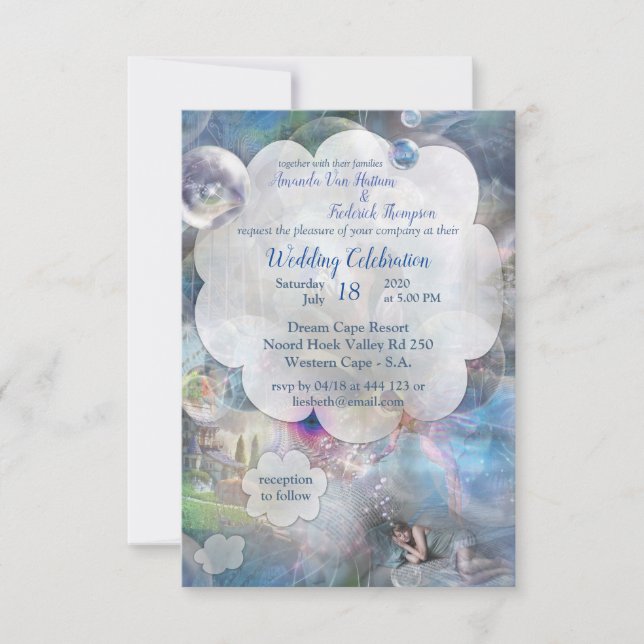 Cartão De Agradecimento Fantasmagoria Casamento Fantasia (Frente)