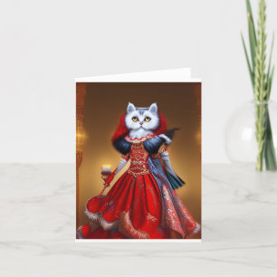 Cartão De Agradecimento Fantasy Cat Notecard #NC02