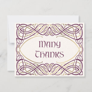 Cartão De Agradecimento Fantasy Celtic Medieval Wedding