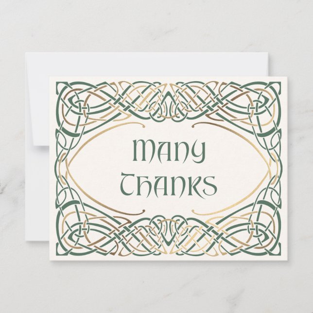 Cartão De Agradecimento Fantasy Celtic Medieval Wedding (Frente)