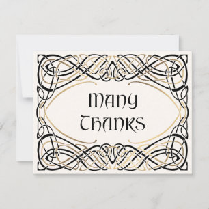 Cartão De Agradecimento Fantasy Celtic Medieval Wedding