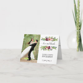 Cartão De Agradecimento Fantasy Floral Wedding Foto Muito Obrigado
