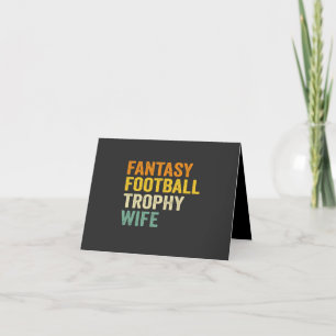 Cartão De Agradecimento Fantasy Futebol Trophy Wife Funny Vintage Gift