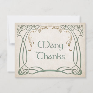 Cartão De Agradecimento Fantasy Medieval Celtic Wedding