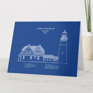 Cartão De Agradecimento Farol de Portland Head - Maine - AD