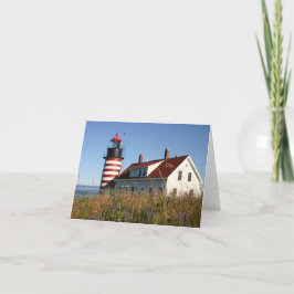 Cartão De Agradecimento Farol de West Quoddy Maine