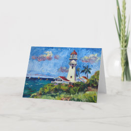 Cartão De Agradecimento Farol Diamondhead havaiano personalizável