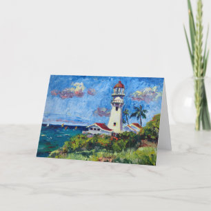 Cartão De Agradecimento Farol Diamondhead havaiano personalizável