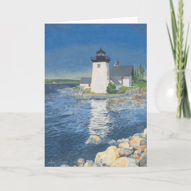 Cartão De Agradecimento Farol Grindle Point (Frente)