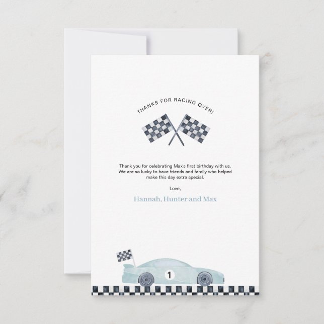 Cartão de Agradecimento Fast One (Frente)