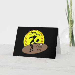 Cartão De Agradecimento Fastpitch Softball Card