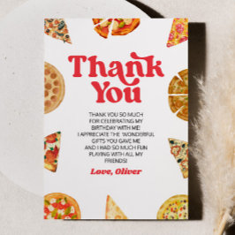 Cartão De Agradecimento Fatia Fatia Bebê! Festa de aniversário de pizza