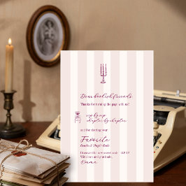 Cartão De Agradecimento Favorite Things Holiday Book & Wine Club Party