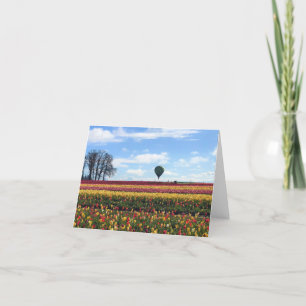 Cartão De Agradecimento Fazenda de Tulipas de Sapato de Madeira, Woodburn,