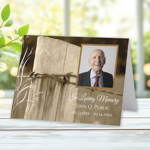 Cartão De Agradecimento Fazenda Rural Cerca Postada Simpatia Memorial Fune