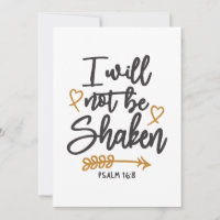 Fé Inabalável - Salmo 16:8 Design cristão