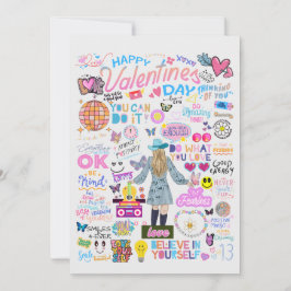 CARTÃO DE AGRADECIMENTO FEARLESS GIRL VALENTINE'S CARDS 