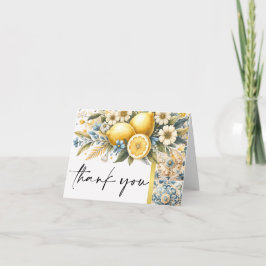 Cartão De Agradecimento Febre de Azulejo do Mediterrâneo: italiano Positan