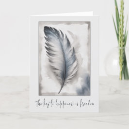 Cartão De Agradecimento Feder Vogelfeder Freiheit Freedom Karte Grußkarte
