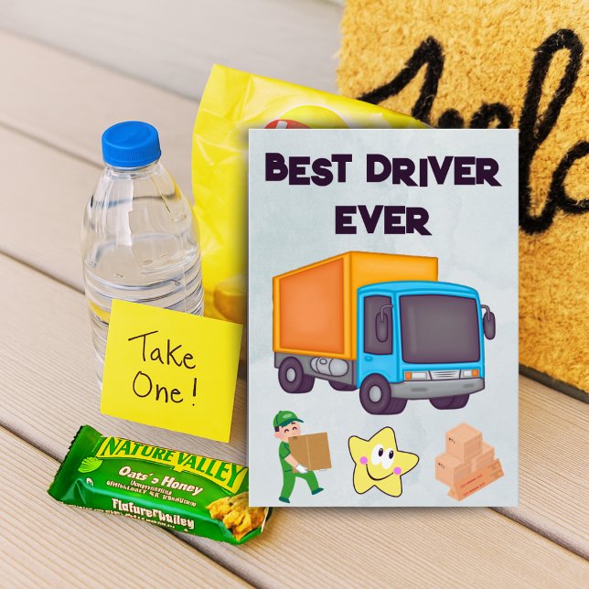 Cartão De Agradecimento FedEx UPS Amazon Driver Card With Editable Text (Criador carregado)