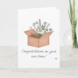 Cartão De Agradecimento Felicita a nova placa doméstica