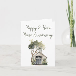Cartão De Agradecimento Feliz 2º Aniversário da Casa