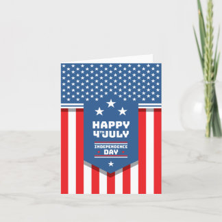 Cartão De Agradecimento Feliz 4 de julho Dia da Independência da América