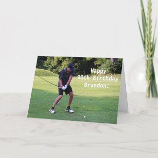 Cartão De Agradecimento Feliz 90 Birthday Golfer Sports Foto