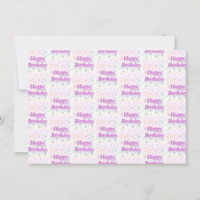 Cartão De Agradecimento Feliz aniversário! (Frente)