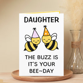 Cartão De Agradecimento Feliz Aniversário da Filha da Bumblebee