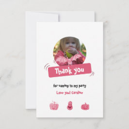 Cartão De Agradecimento Feliz aniversário do Dia das Bruxas e Branco. Pers