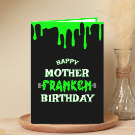 Cartão De Agradecimento Feliz Aniversário do Feliz Dia das Bruxas Frankens