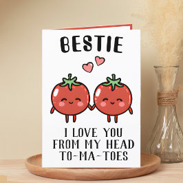 Cartão De Agradecimento Feliz Aniversário do Melhor Amigo Feliz Tomate Pun
