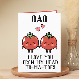 Cartão De Agradecimento Feliz aniversário do Pai Feliz Tomate Pun