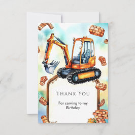 Cartão De Agradecimento Feliz Aniversário Happy Builder Construction