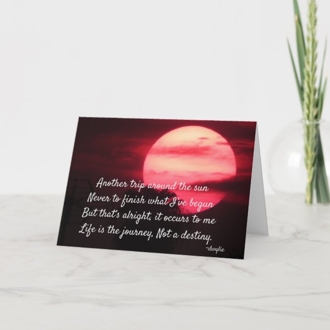 Cartão De Agradecimento Feliz aniversário para mim - Outra viagem ao redor (Frente)