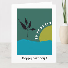 Cartão De Agradecimento feliz aniversário personalizado 30th green scape